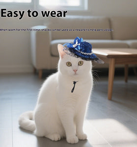 Pet Lace Hat Cat Photo Dress Up Hair Accessories
