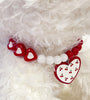 Red Heart Bead Necklace Dog Collar