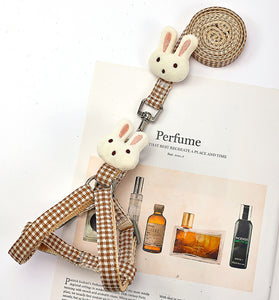 Hand Holding Rope Chest And Back Small And Medium-sized Dog Leash Cute Rabbit