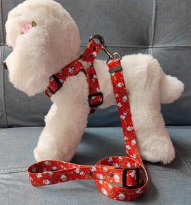 Christmas Dog Leash Chest Harness Pet