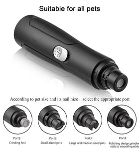 Rechargeable USB Pet Automatic Dog Nail Grinder Animal Clipper