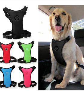 Dog supplies Breathable mesh chest straps Pet car safety chest back