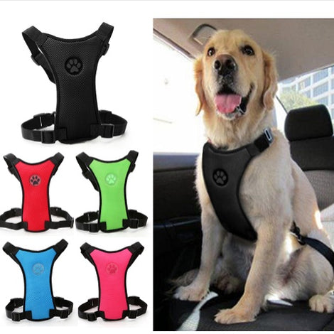 Dog supplies Breathable mesh chest straps Pet car safety chest back