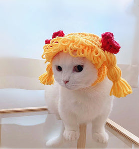 Pomeranian Teddy Dog Funny Cat Headgear