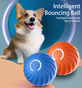 Interactive Bouncing Ball For Dogs,Automatic Smart Toy, Self-moving Rotating Stimulating Pet Entertainment, Noise-Reducing Urchin Cover,USB Rechargeable Dog Toy, Dog Electric Interactive Toy