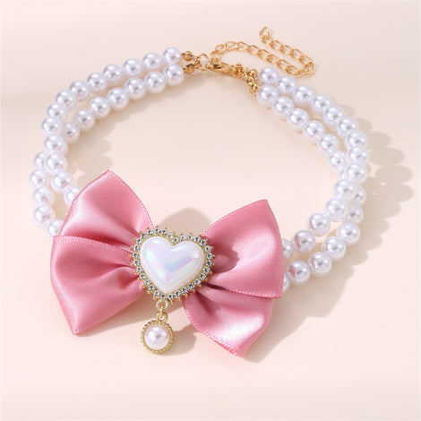 Cute Heart Shape Princess Style Pet Necklace