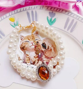 Cat Pet Jewelry Water Drop Pendant Rabbit Necklace