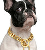 Titanium Steel Metal Hip Hop Pet 15mm Gold Stainless Steel Dog Leash