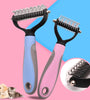 Stainless Double-sided Pet Brush Hair Removal Comb Grooming Dematting Dog Grooming Shedding Tools