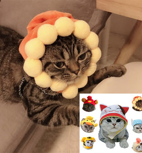 Funny Pet Dog Cat  Costume Warm Hat Photo Props Headwear