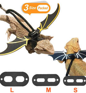 Lizard Pulling Rope Crawling Pet Out Leather Wings