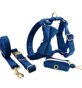 Velvet Pet Collar Traction Rope