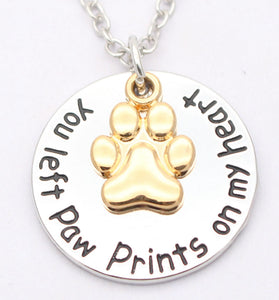 Dog paw necklace