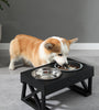 Pet Adjustable Elevated Stainless Steel Vertical Anti-choke Slow Food Dog Bowl