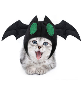 Pet Halloween Hat Teddy Dress Up Bat Headdress Cat Hat Cat Head