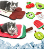 Dog Cooling Mat Pet Beds Cat Rug Ice Silk Pet Self Cooling Pad Blanket Summer Washable Oxford Farbric Cooling Down Summer Fruit