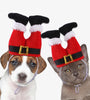 Dog Cat Christmas Costume Christmas Hat For Pet Outfit For Small Dogs Cute Fleece Hat Party Event Apparel Funny Clothes Accessory