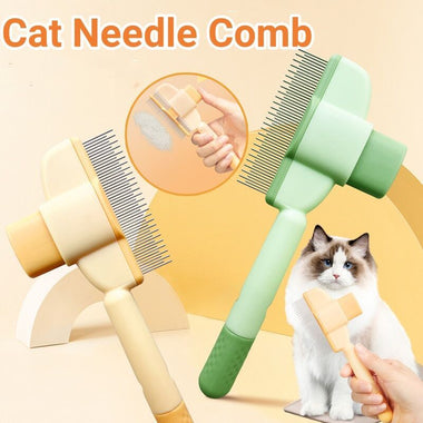 Professional Pet Comb For Dogs And Cats With Release Button Flea Cat Combs For Cats And Dogs - Easy To Use And Durable Grooming Tool Pet Products