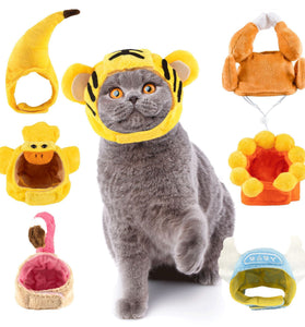 Cartoon-Shaped Dog Headgear Cat Hat Cross-Dressing Party Selling Cute Pet Clothing